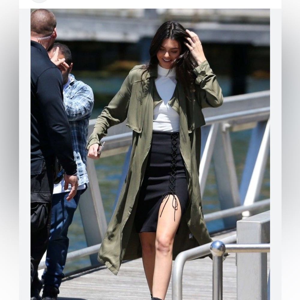Life In Progress Olive Green Trench Coat